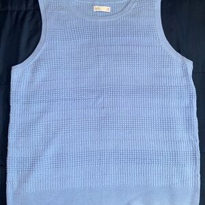 Croft & Barrow Light Blue Sweater Tank Top